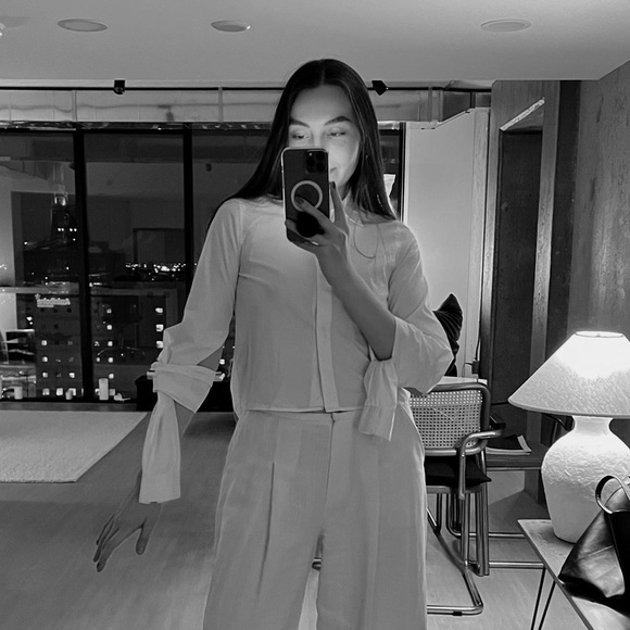 MM6 Maison Margiela Parachute Poplin extra long sleeve button down shirt - Picture 4 of 7